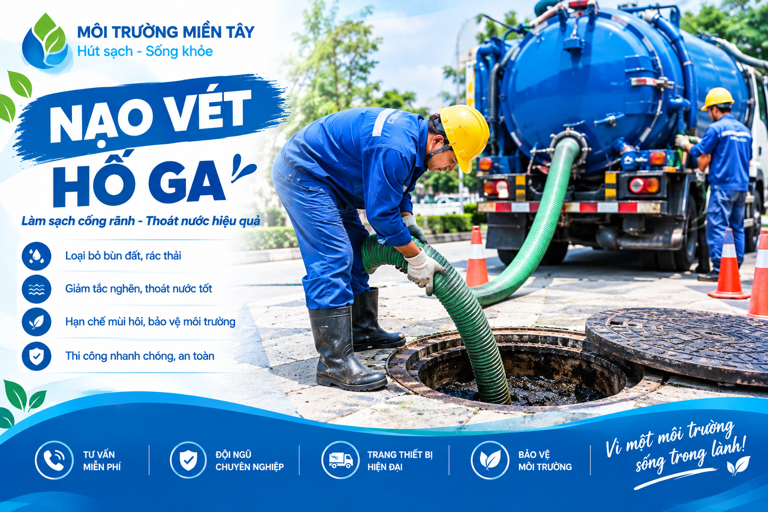 Nạo Vét Cống, Hố Ga Phụng Hiệp, Hậu Giang