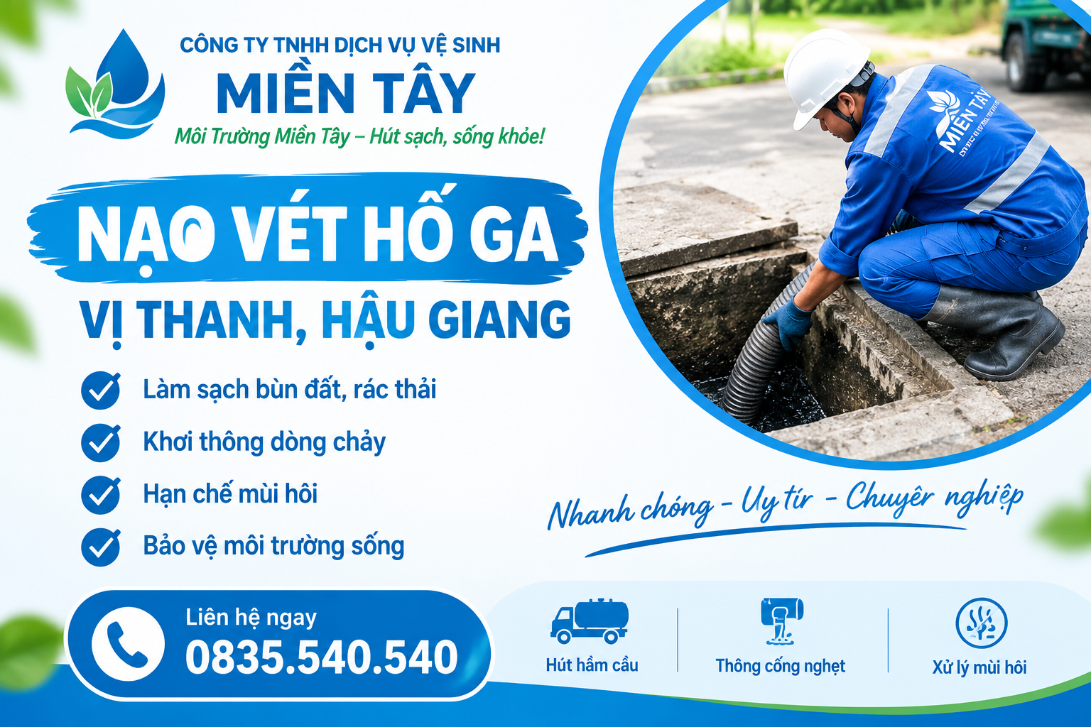 Nạo Vét Cống, Hố Ga Vị Thanh, Hậu Giang