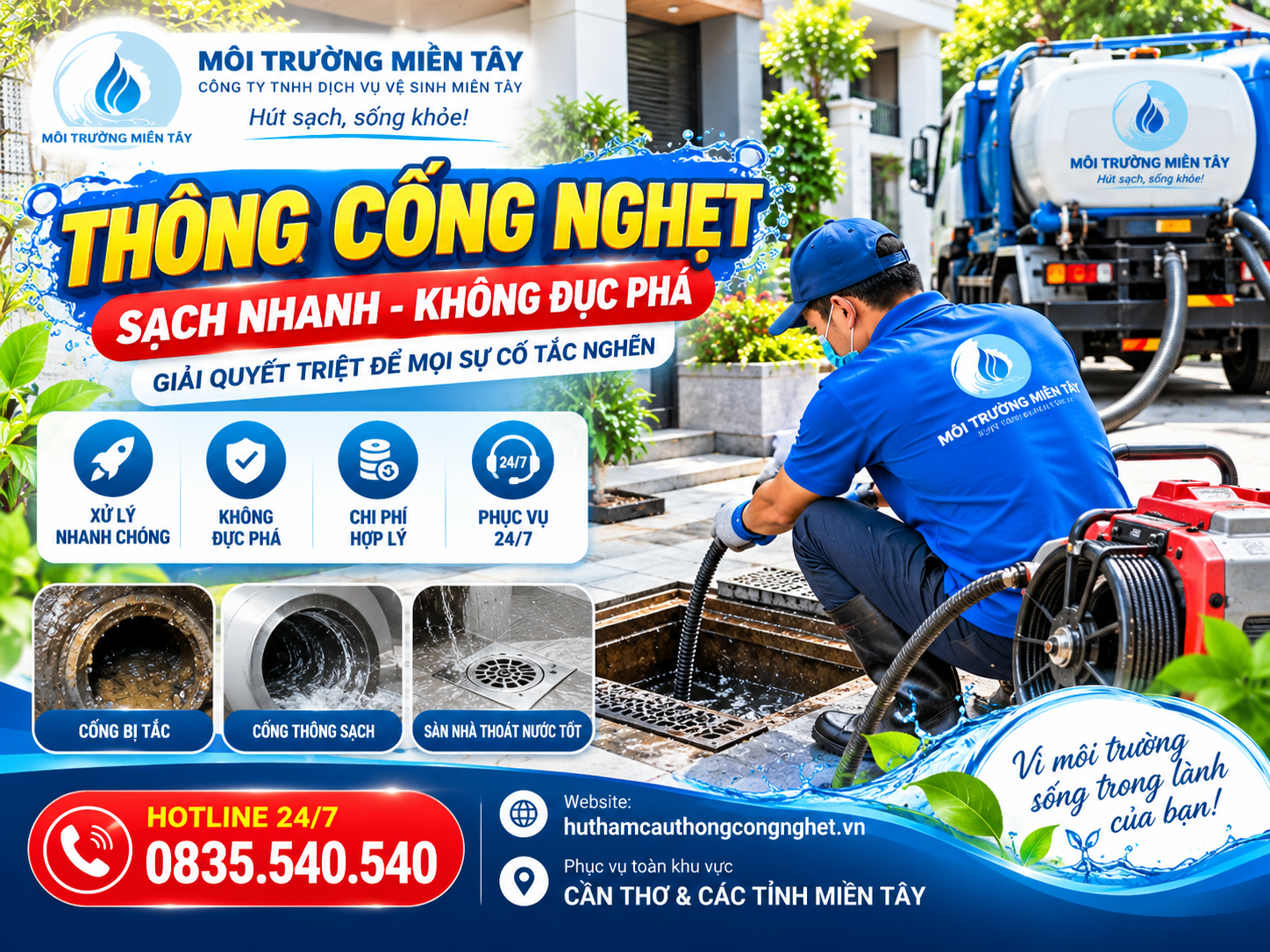 Thông Cống Nghẹt Giá Rẻ Đại Thành