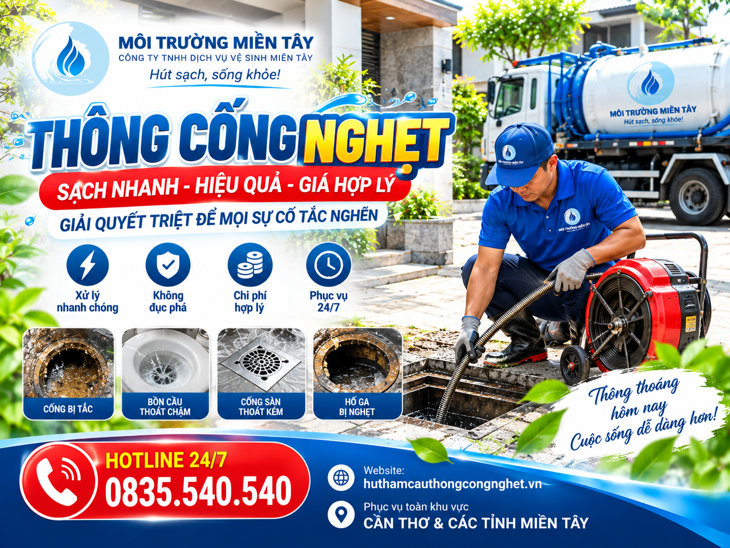 Thông Cống Nghẹt Giá Rẻ Đại Thành