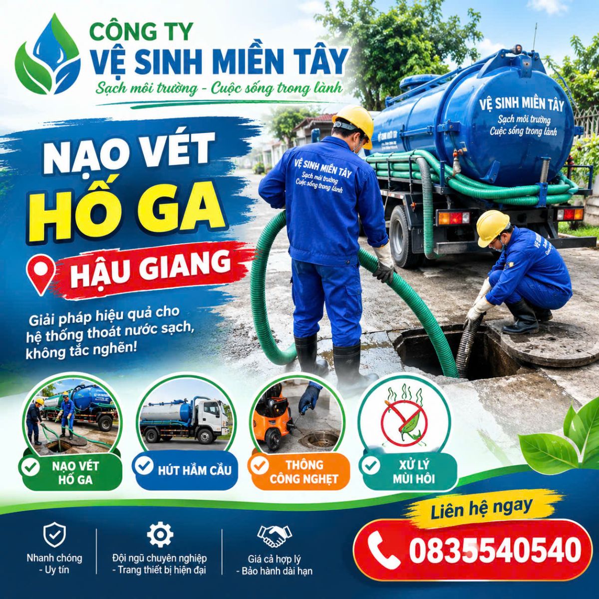 Nạo Vét Cống, Hố Ga Phụng Hiệp, Hậu Giang