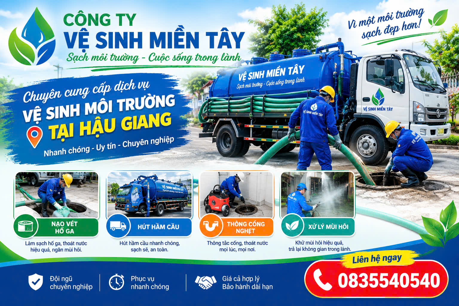 Nạo Vét Cống, Hố Ga Ngã Bảy, Hậu Giang